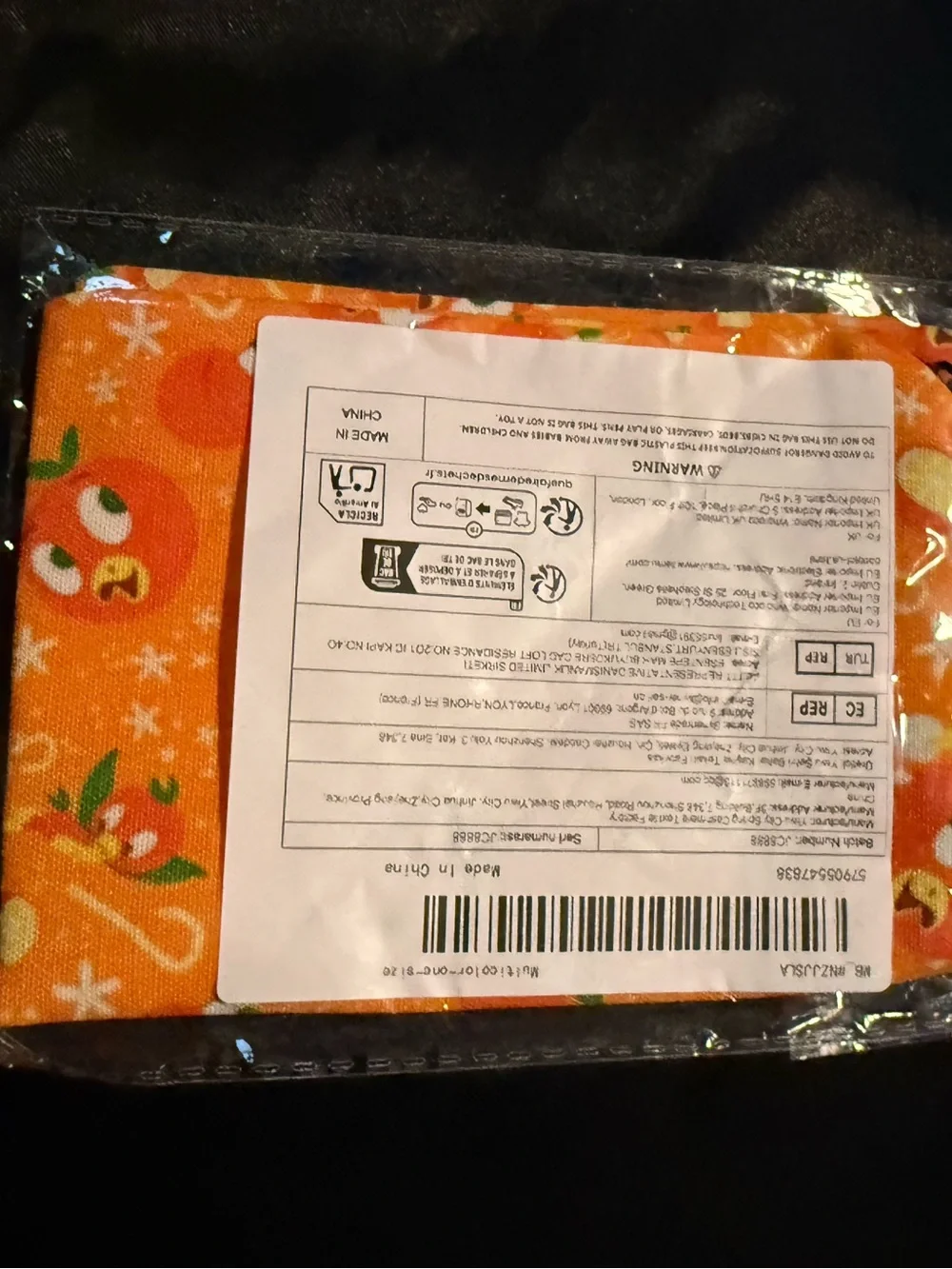 Orange Bird Makeup Bag